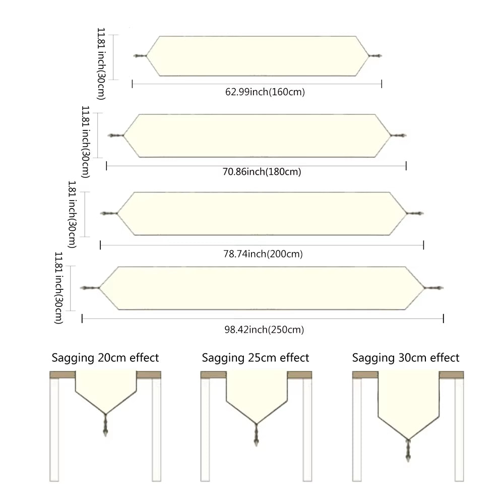Elegant Black and White Striped Table Runner with Tassels - Perfect for Home Decor, Parties, and TV Cabinets